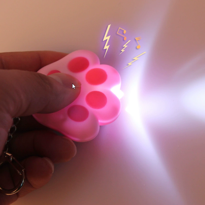 貓爪LED發光發聲鑰匙扣定制代工